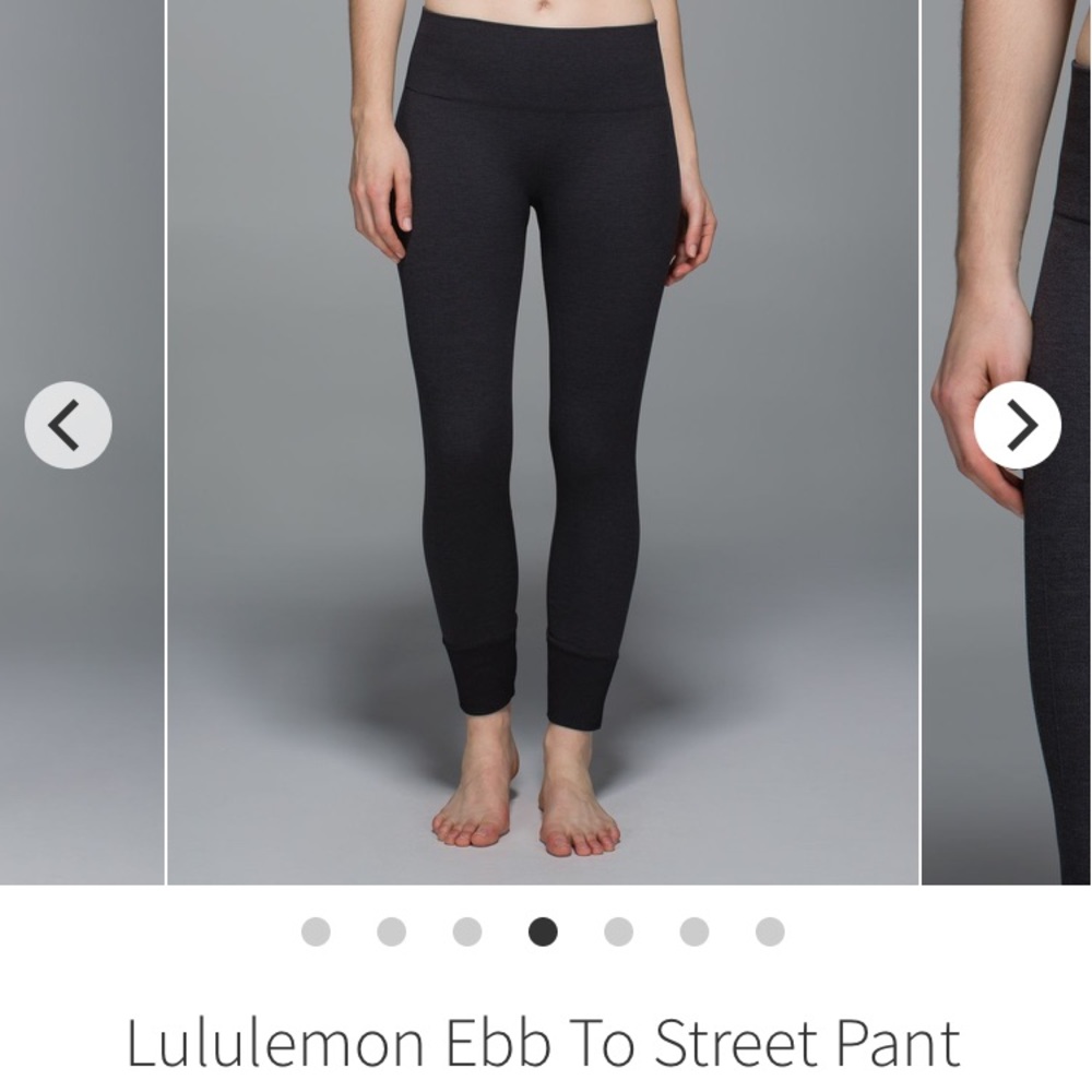 Lululemon ebb to street pant heathered black